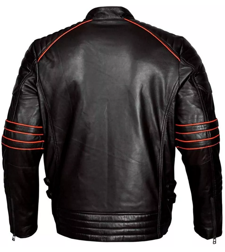 moto leather jacket black