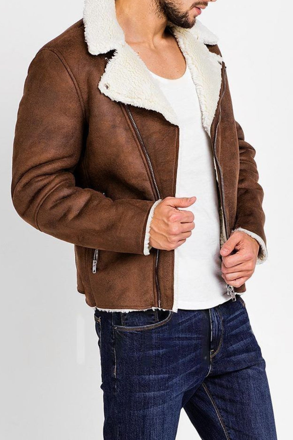 shearling jacket leather