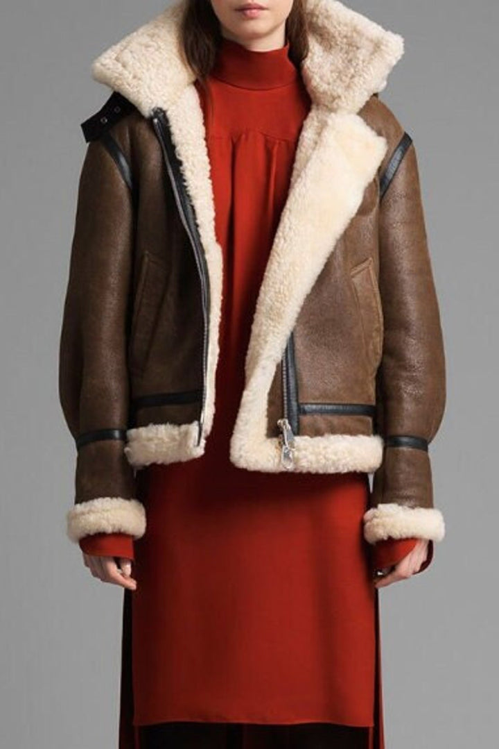 shearling jackets ladies