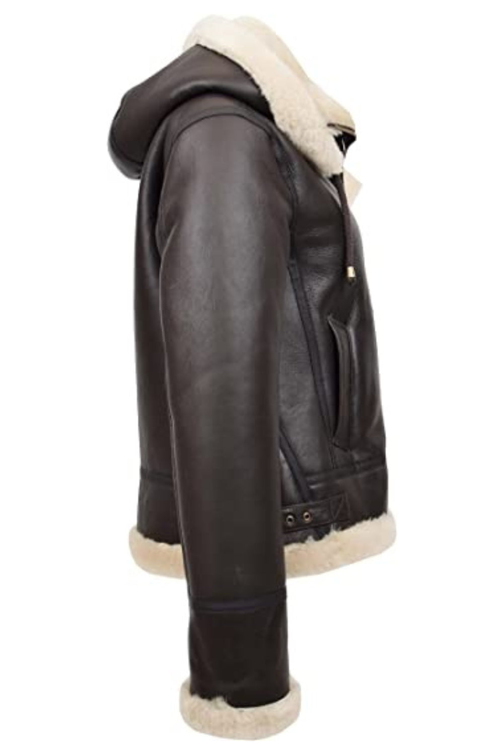 Hannah B3 RAF Brown Shearling Leather Bomber Jacket
