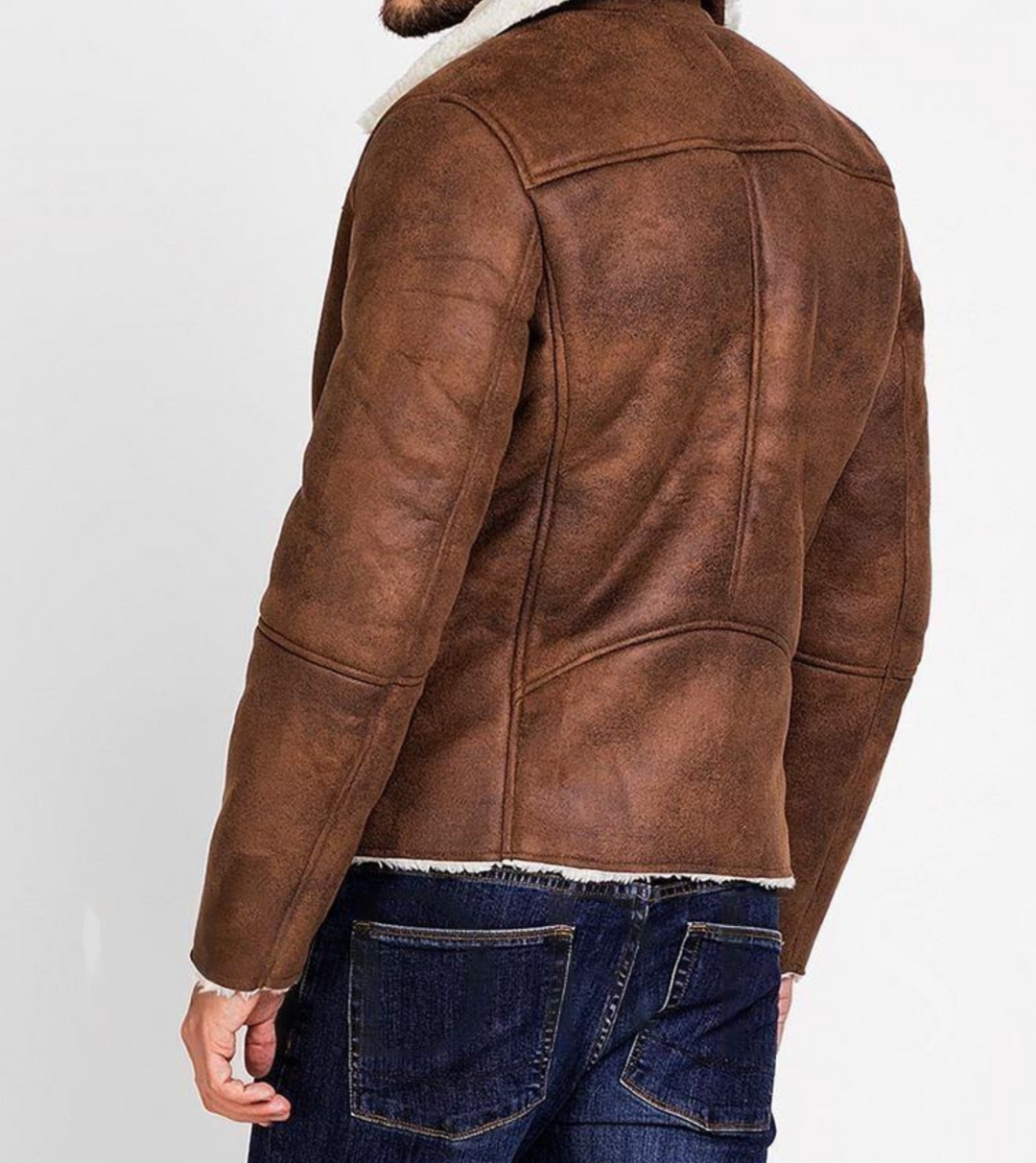 sherpa lined shearling leather jacket