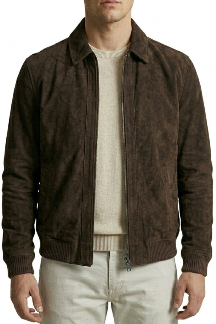 suede bomber jacket