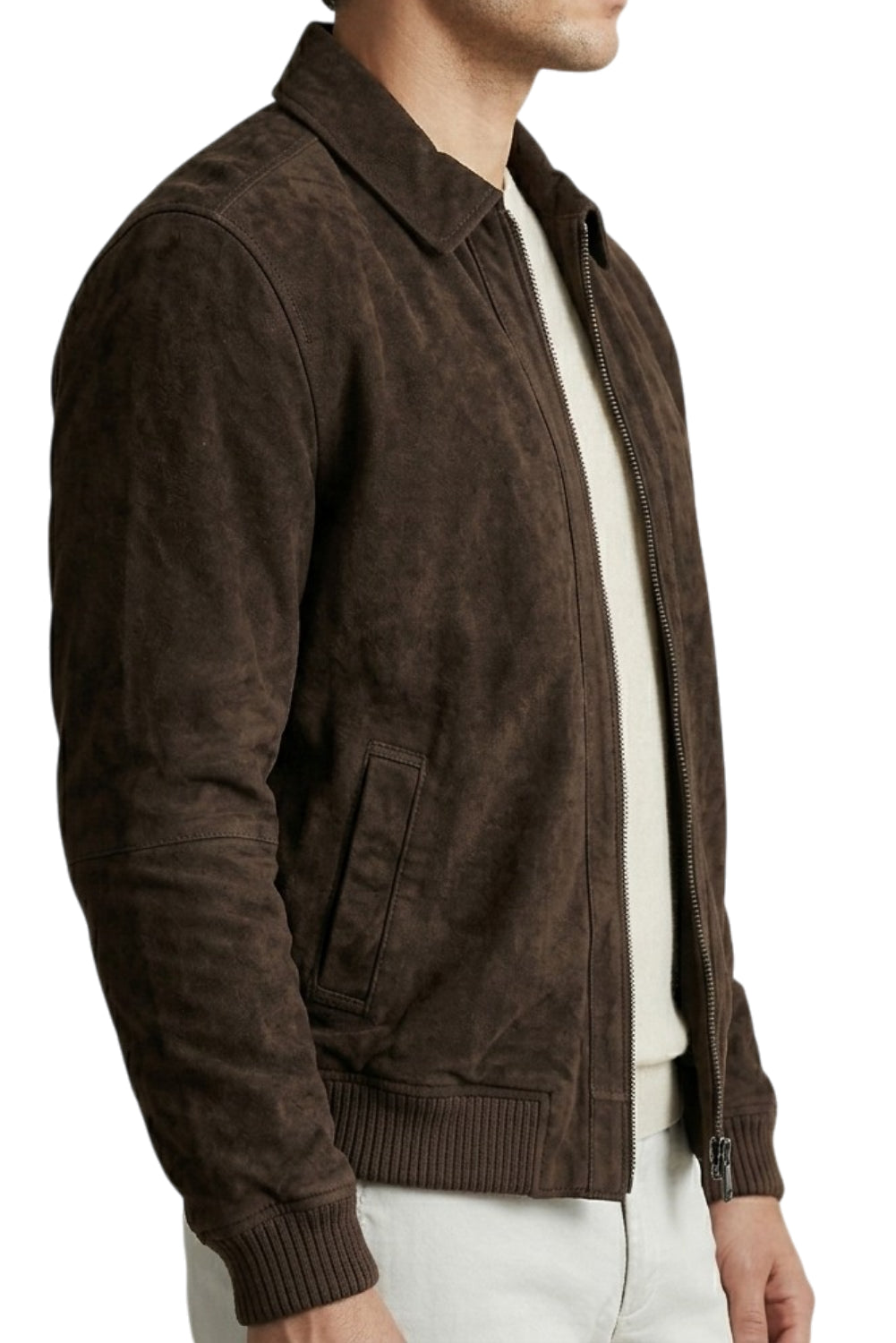 suede bomber jacket mens