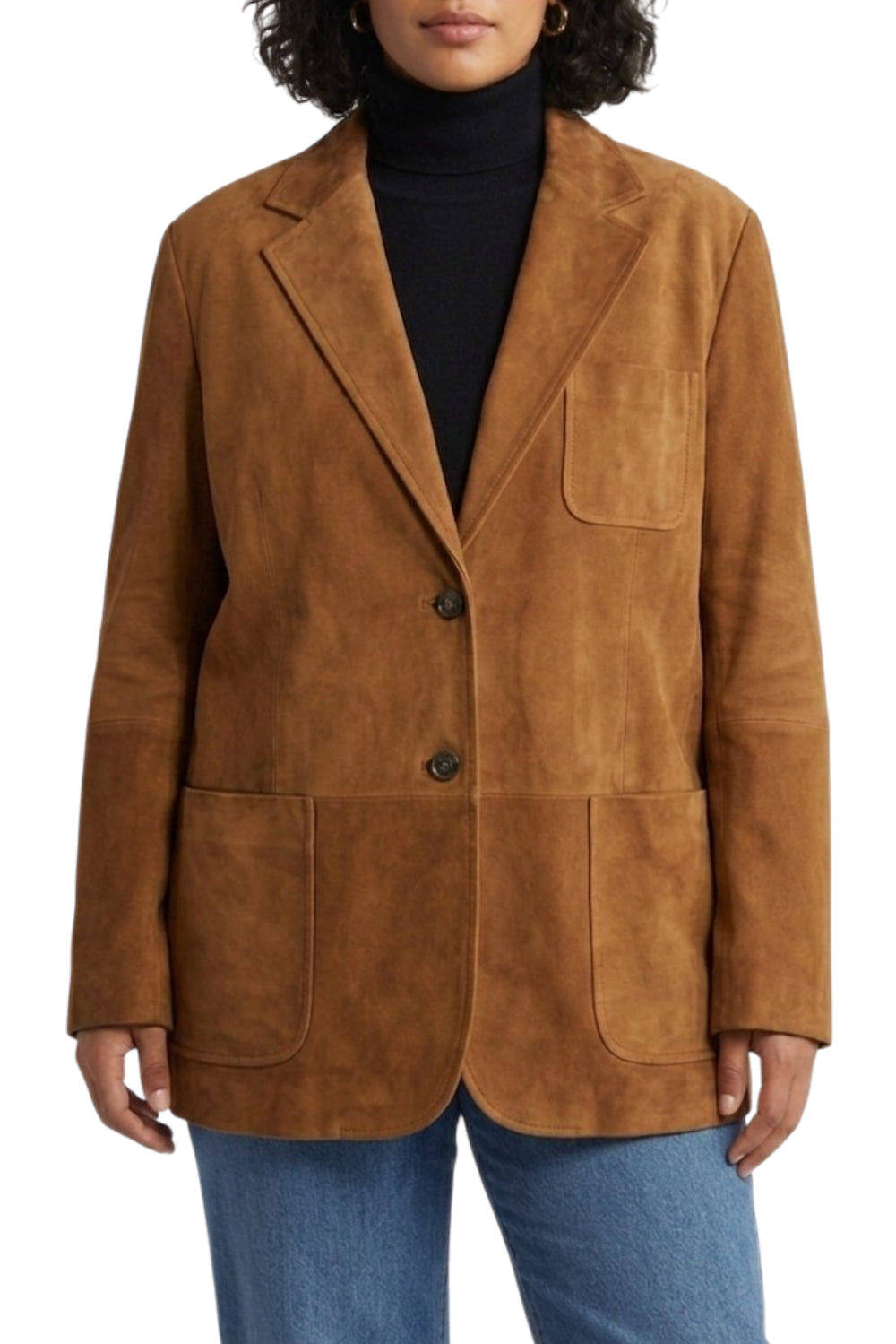 suede leather blazer