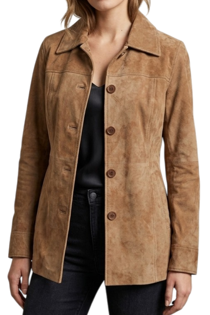 suede trench coat