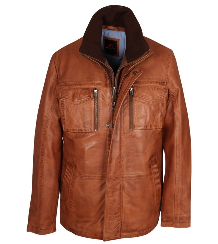 three quarter length leather jackets