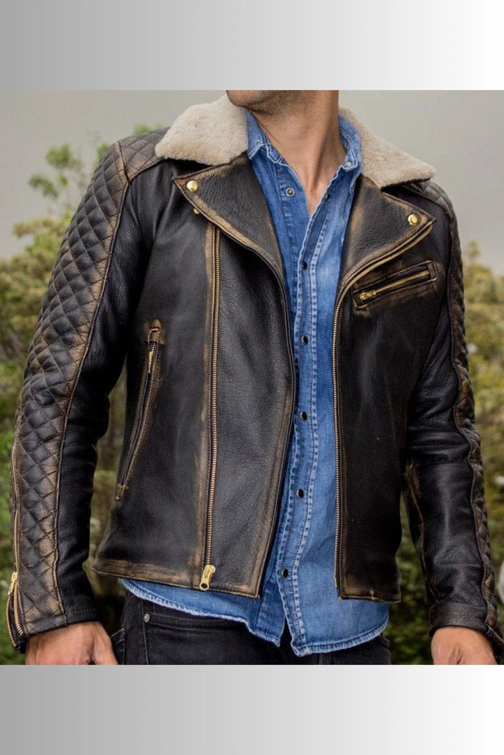 vintage leather jacket